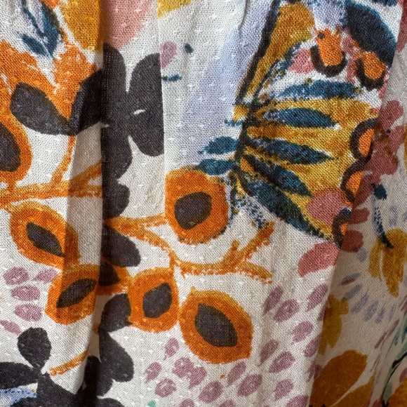 Anthropologie Maeve Floral Peasant Boho Blouse XS Square Neck EUC - Picture 13 of 13